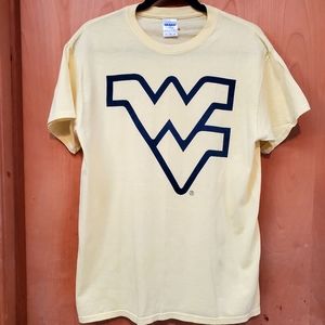 🟦 WVU Pale Yellow Flying WV t-shirt